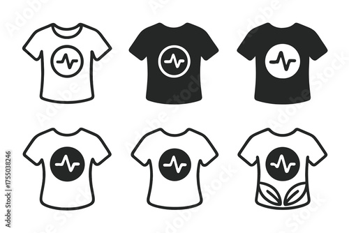 Biodegradable Fashion Logos. Designing clothes using biodegradable smart fabrics. Set Logo of Designing clothes using biodegradable smart fabrics: smart