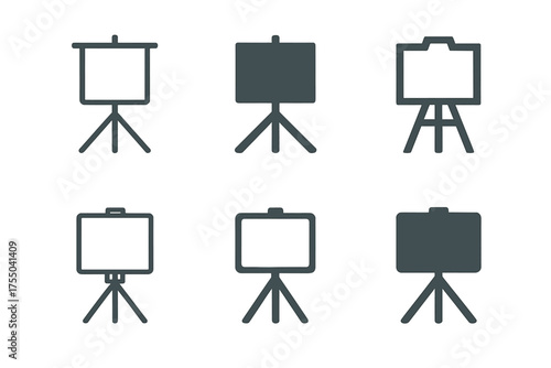 Corporate Logo Variations. Photography for corporate branding (headshots, teams). Set Logo of Photography for corporate branding (headshots, teams): tripod