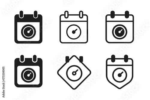 Thermostat Logo Variations. Adjusting the thermostat before bed. Set Logo of Adjusting the thermostat before bed: Calendar page marked "bedtime temp" with a