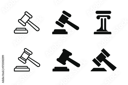 Auction Logo Variations. Art and antiquities trading and international auctions. Set Logo of Art and antiquities trading and international auctions: auction