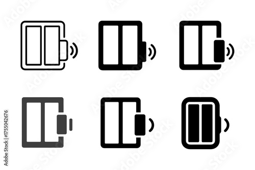 DIY Security Logos. DIY home security systems. Set Logo of DIY home security systems: Window sensor. harmonious logo variations of the same emblematic concept,