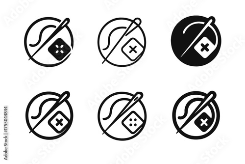 Biodegradable Fashion Logos. Designing clothes using biodegradable smart fabrics. Set Logo of Designing clothes using biodegradable smart fabrics: