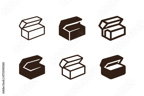 Wooden Jewelry Box Logos. Handcrafted wooden jewelry boxes and organizers. Set Logo of Handcrafted wooden jewelry boxes and organizers: hinged keepsake box.