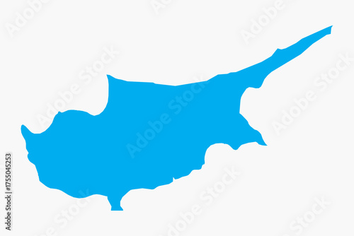 Vector graphic artwork suitable for print and web containing flat detailed map of CYPRUS
