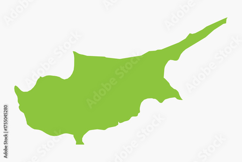 Vector graphic artwork suitable for print and web containing flat detailed map of CYPRUS