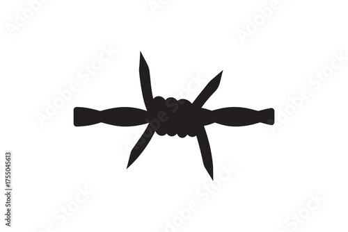 Simple barbed wire design vector illustration