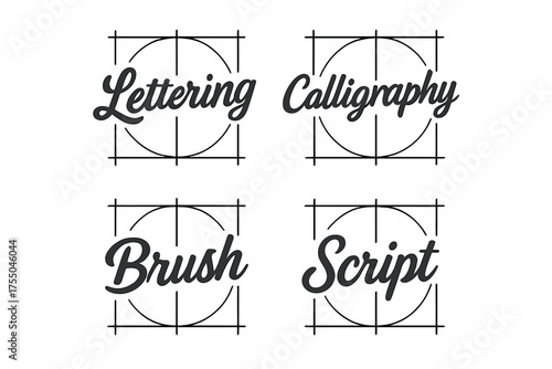 Uniform Lettering Layout. between the grid edges and the outer lettering icons. Maintain consistent proportions and visual balance across all lettering icons.