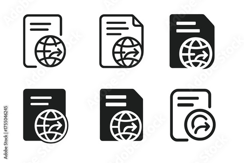 International Trade Logos. International trade. Set Logo of International trade: bill of lading document. harmonious logo variations of the same emblematic