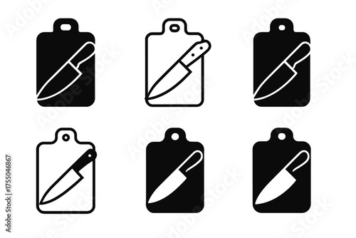 Cooking Class Logos. A group of people participating in a cooking class, learning new skills. Set Logo of A group of people participating in a cooking class,