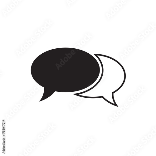 Vector art of speech bubble icon is a symbol of communication