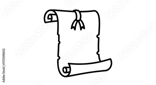 Vector art of antique scroll paper, perfect for historical documents
