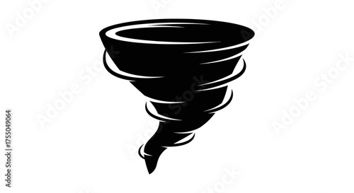 Vector art of stylized black tornado illustration vector art