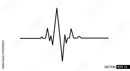 Vector art of vector illustration of heartbeat line