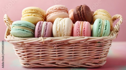 A wicker basket brimming with various flavors of macaroni and cheese