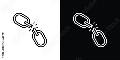 Weakness icon in stroke versions. Graphic elements for web