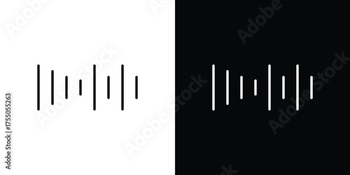 Voice icon in stroke versions. Graphic elements for web