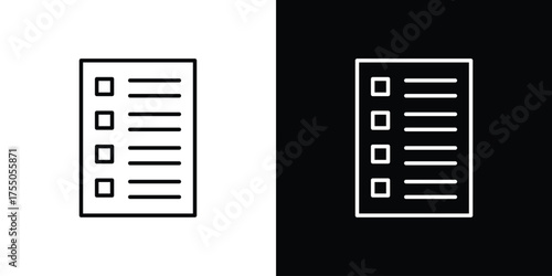 Test icon in stroke versions. Graphic elements for web