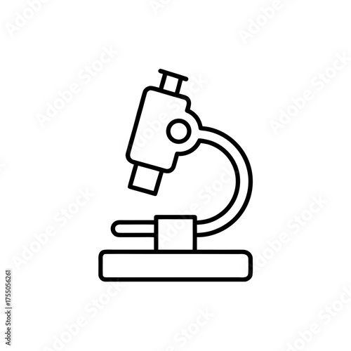 Illustration of a simple line microscope on transparent background