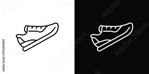 Shoes icon in stroke versions. Graphic elements for web