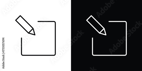 Post icon in stroke versions. Graphic elements for web