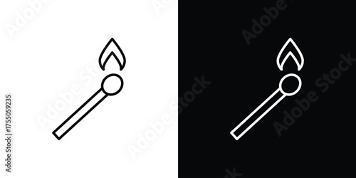Matches icon in stroke versions. Graphic elements for web