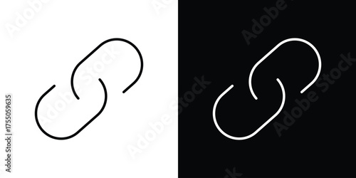 Link icon in stroke versions. Graphic elements for web