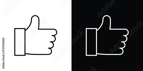 Like icon in stroke versions. Graphic elements for web