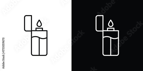 Lighter icon in stroke versions. Graphic elements for web
