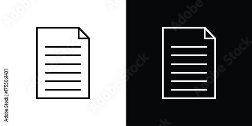 File icon in stroke versions. Graphic elements for web
