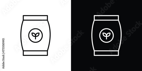 Fertilizer icon in stroke versions. Graphic elements for web