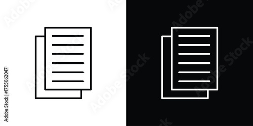 Duplicate icon in stroke versions. Graphic elements for web