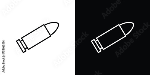 Bullet icon in stroke versions. Graphic elements for web