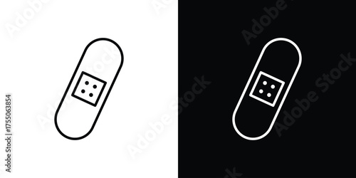 Bandage icon in stroke versions. Graphic elements for web