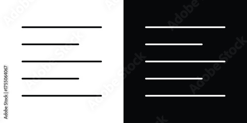 Align left icon in stroke versions. Graphic elements for web