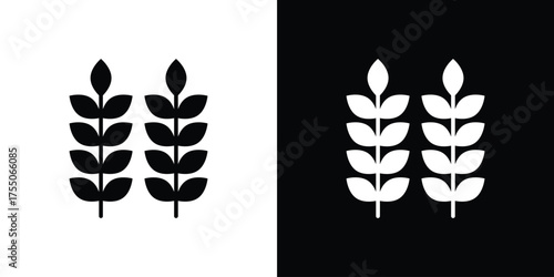 Wheat icon. filled flat sign concept and web design