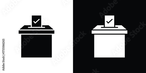 Voting icon. filled flat sign concept and web design