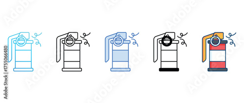Tear Gas icon set multiple style collection