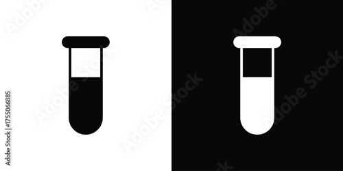 Test tube icon. filled flat sign concept and web design
