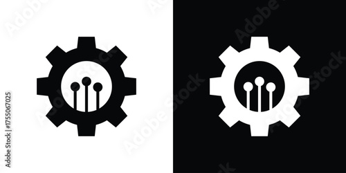 Technology icon. filled flat sign concept and web design