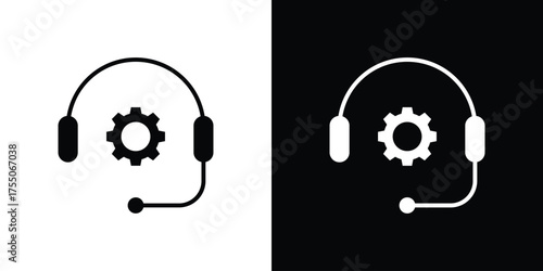 Technical support icon. filled flat sign concept and web design