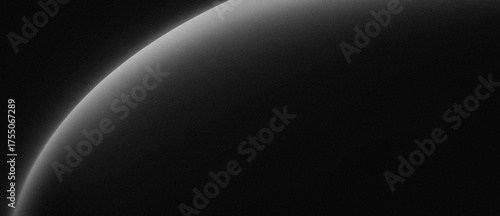 Planetary Horizon Glow – Abstract Celestial Curve on Dark Background