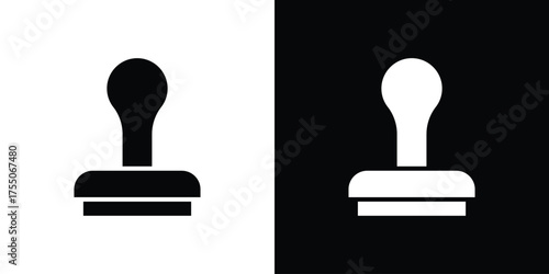 Stamp icon. filled flat sign concept and web design