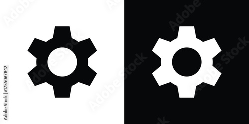 Settings icon. filled flat sign concept and web design