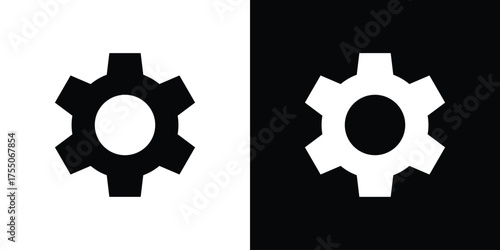 Settings button icon. filled flat sign concept and web design