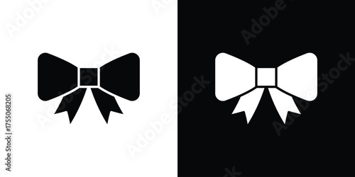 Ribbon icon. filled flat sign concept and web design