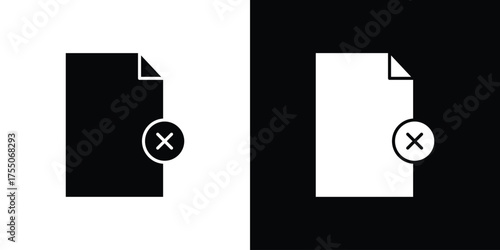 Remove file icon. filled flat sign concept and web design