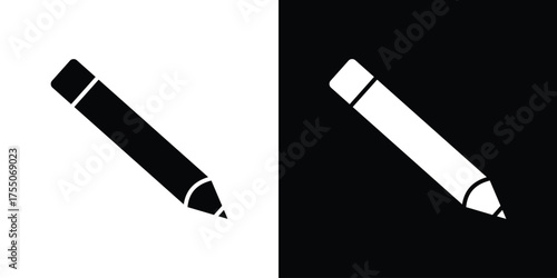 Pencil icon. filled flat sign concept and web design