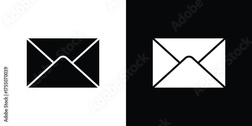 Mail icon. filled flat sign concept and web design