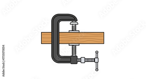 Line Drawing of Automotive Shock Absorber Suspension Component.