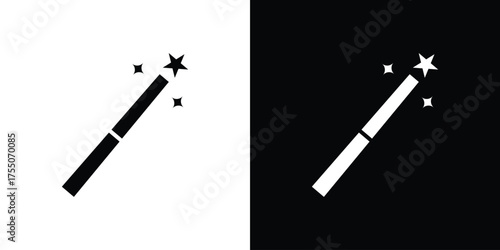 Magic icon. filled flat sign concept and web design